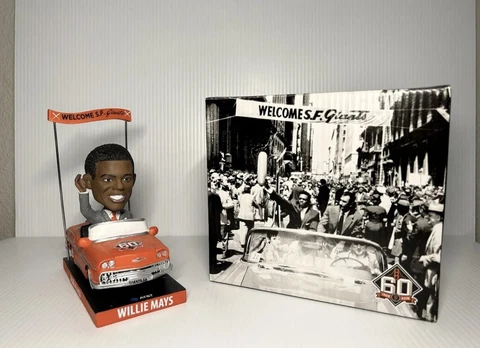 San Francisco Giants 2018 Willie Mays SGA Parade Car Bobblehead 60th Anniversary Cover