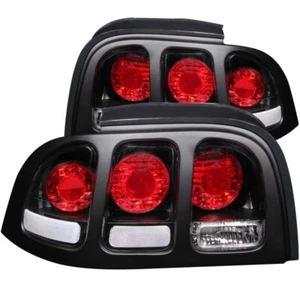 ANZO 221020 Taillights For Fits 1994-1998 Ford Mustang - Black Housing - Picture 1 of 9