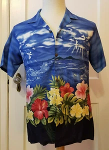 Camicia Jade Fashions floreale hawaiana Aloha taglia S - Foto 1 di 6