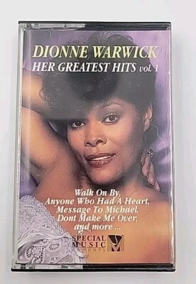Dionne Warwick: Her Greatest Hits Vol. 1 (1989 Cassette Tape) VG Condition  - Image 1 of 4