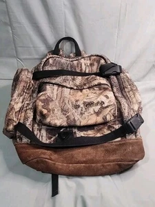 VINTAGE CABELAS MOSSY OAK RIPSTOP LINED FLEECE BACKPACK BOWHUNT RECURVE LONGBOW - Picture 1 of 21