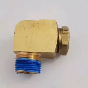 Ottone 1/2"" F NPT a 3/4"" M NPT made in USA 90 gomiti - Foto 1 di 4