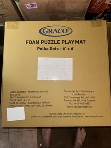 Graco Foam Puzzle Play Mat Polka Dots 4x6 LB157 - Picture 1 of 5