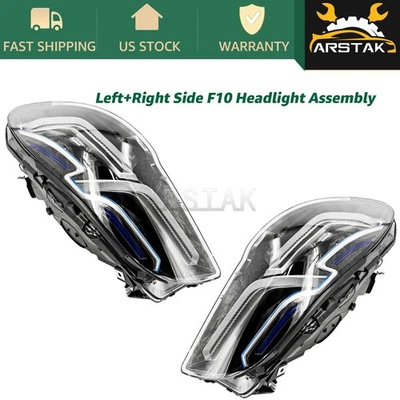 Xenon W/AFS 528i 535i LED Headlights Assembly For 2010-2013 BMW 5 Series F10 F11 - Image 1 of 4