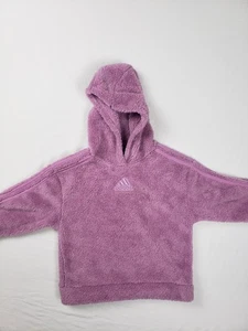Adidas Girls Age 7/8 Pullover Fleece Hoodie, Purple - Picture 1 of 6