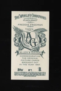 2012 Topps Allen & Ginter Mini NNO #161 stampa Freddie Freeman/50 - Foto 1 di 2