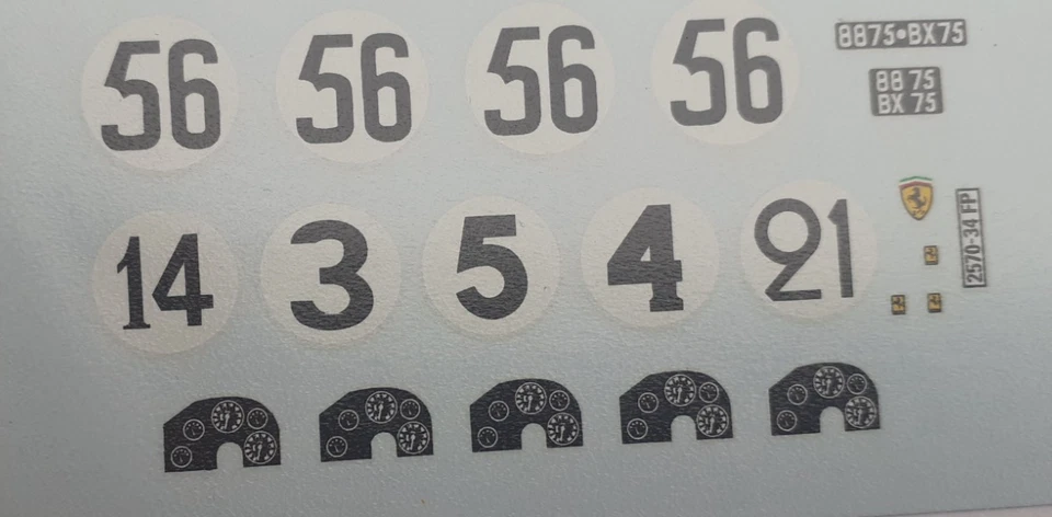 decals decalcomanie deco pour renault vp et ferrari 1/43 lm le mans - Photo 1/1