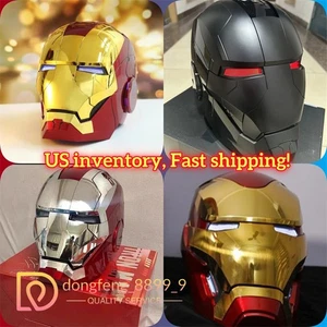 Envío EE. UU. Iron Man MK5/MK50 Casco Usable Control por Voz Dorado Plateado Regalos - Imagen 1 de 28