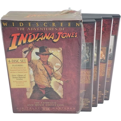 The Adventures Of Indiana Jones DVD 3 Películas Spielberg Zona 1 US Importado De - Imagen 1 de 4