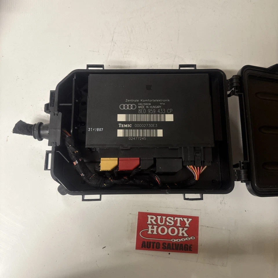 2005-2008 AUDI A4 BODY COMFORT CONTROL MODULE BCM with  P/N: 8E0 959 433 CG OEM Foto 1 de 4