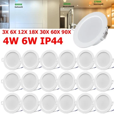 LED Spots Einbaustrahler 230V ultraslim Deckenspot Flach Panel Einbau leuchten - Bild 1 von 4