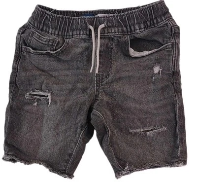Old Navy 360 stretch Shorts Boys 6-7 Slim Built in tough Grey Denim Distressed - Image 1 of 4