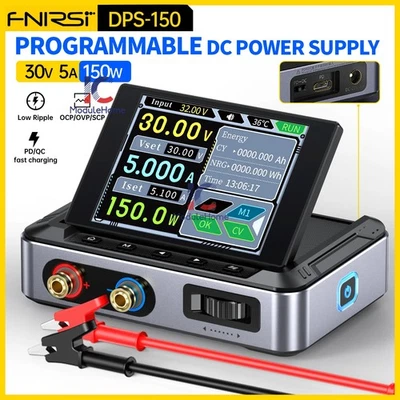 FNIRSI DPS-150 Programmable CNC DC Power Supply 30V 5A Adjustable Voltage new - Image 1 of 4