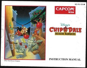 [MANUAL ONLY] Disney's Chip 'N Dale: Rescue Rangers (Nintendo NES, 1990) Clean