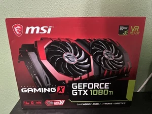 MSI GeForce GTX 1080 Ti Nvidia GAMING X 11gb Graphics Card w/ Original Box - Afbeelding 1 van 5