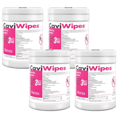 Metrex Disinfecting CaviWipes, 6" x 6.75", 160 per Can - Pack of 4 Canisters - Image 1 of 2