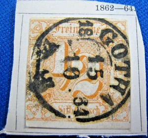 GERMAN STATES - THURN & TAXIS   1862 -  SCOTT # 17   -     USED   (eh135) - Picture 1 of 2