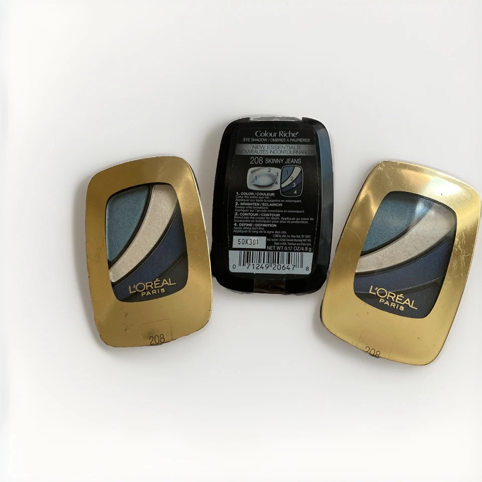 3X L' Oreal Colour Riche Eyeshadow #208 Skinny Jeans. New - Image 1 of 1