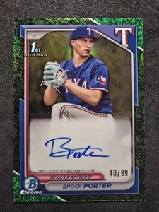 Bowman Prospects Brock Porter Green Grass Auto 2024 #CPA-BP - Imagen 1 de 2