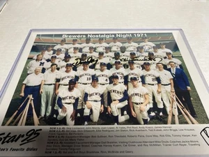 Brewers Multi signed Autogramm Auto 8x10 Foto Krausse May Sanders 1971 Team - Bild 1 von 2