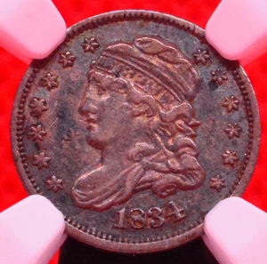NGC XF-45! 1834 CAPPED BUST HALF DIME - Picture 1 of 3