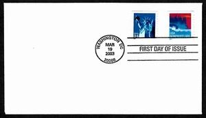 USA, SCOTT # 3775 and 3476, BLANK FDC COVER - STATUE OF LIBERTY, SEA COAST 2003 - Picture 1 of 1
