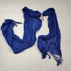 Sciarpa Merona tinta unita blu navy estremità stringate bersaglio nuova con etichetta - Foto 1 di 4