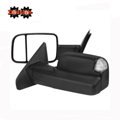Espejos retrovisores laterales abatibles extendidos para remolque de ajuste manual 02-08 Ram 1500 2500 3500 Foto 1 de 4