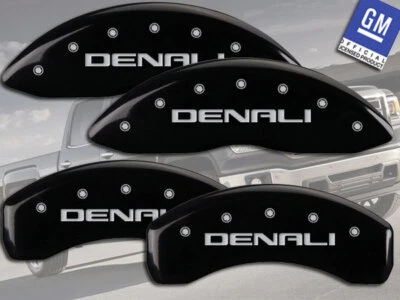 Черные передние задние крышки тормозных суппортов Denali MGP 2000-2006 GMC Sierra 1500 4x4 - Изображение 1 из 4