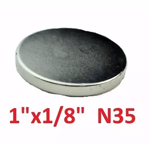 Paquete de 25 - Imanes de neodimio tierras raras 1"x1/8" - Imagen 1 de 1