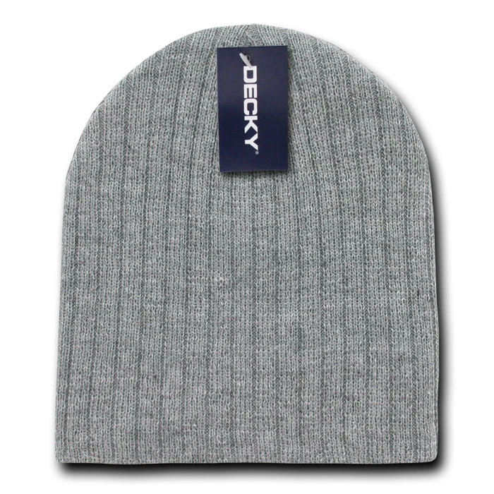 Светло-серебряный серый или серый ребристый кабель Beanie вязаный крышка skully зимняя шляпа   - Изображение 1 из 1