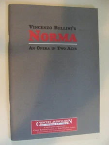 Libreto Vincenzo Bellini Norma Inglés/Italiano Romani Concierto Assoc Florida - Imagen 1 de 1