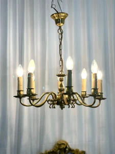 A vintage , antique style ,metal ceiling lamp - Picture 1 of 5