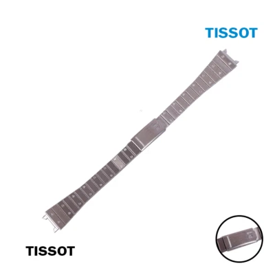 Bracelet vintage original Tissot Swiss Made en acier inoxydable et argent 15,... - Photo 1/4