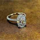 Solitaire Oval 4ct Lab Diamond cz Ring