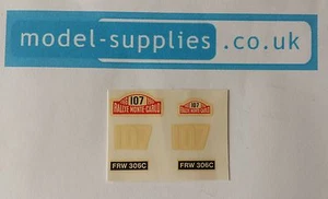Corgi 328 Hillman Imp Monte Carlo Rally no. 107 waterslide decal set - Picture 1 of 1