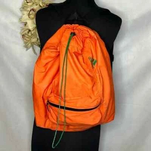 Adidas by Stella McCartney Women's Orange Backpack Bags GUC Gym Sack SMC Neon - Picture 1 of 6