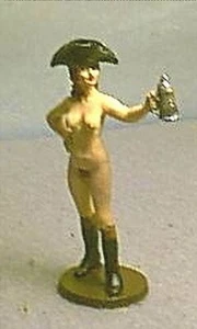 SPIELZEUG SOLDATEN BLECH PIRAT SEXY PIRATENFRAU HÄLT RUM 54 MM - Bild 1 von 1