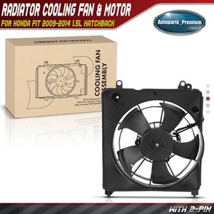 Radiator Cooling Fan w/ Shroud Assembly for Honda Fit 2009-2014 1.5L Hatchback - Bild 1 von 8