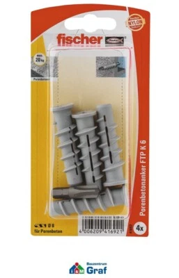 Fischer Turbo Tasselli Calcestruzzo Aerato, Contenuto: 4 X FTP K6 + Profibit PH3 - Immagine 1 di 2