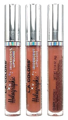 3 Pack L.A. Colors Holographic Iridescent Lipgloss Heavenly - Sealed - Image 1 of 3