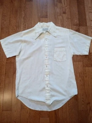 Vintage años 60 blanco teniente peso Camisa de vestir manga corta 'Sir Walter' (mediana) Foto 1 de 4