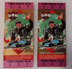 *lot of 2* 5/30/99 83rd Indianapolis 500 Race Used Ticket Stub Ken Brack - Picture 1 of 2