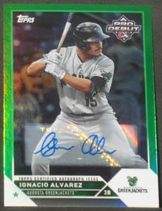 Ignacio Álvarez 2023 Topps Pro Debut Verde Autógrafo Novato (16/99) Nacho Braves - Imagen 1 de 2