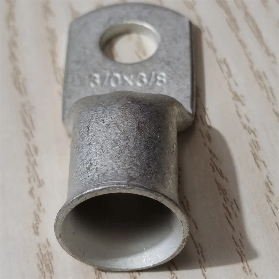 5PCS Tinned Copper Crimp Connectors  3/8'' Ring Battery Terminal 3/0AWG Wire Lug - Image 1 of 4