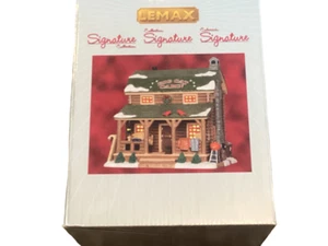 Lemax Big Cat Cabin Pueblo de Navidad Decoración Iluminada 2012 Paquete Original Retirado - Imagen 1 de 9