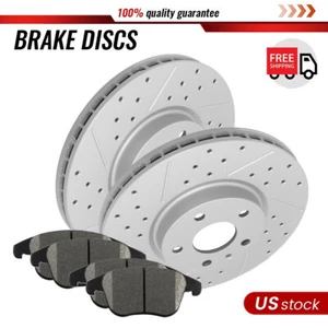 300mm Front Disc Rotors Ceramic Brakes Pads Kit for Lincoln MKZ Ford Fusion - Picture 1 of 10
