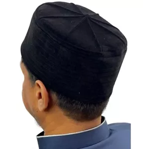 Cappello Cappello Kufi Strutturato Modefa Topi Takke Musulmano Velluto Uomo Kufi - Nero - Foto 1 di 1