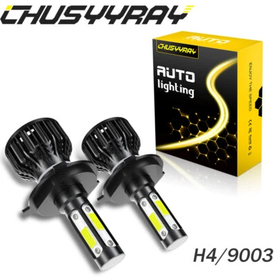 For Kia Rio Sedan 2012-2018 2X 9003 H4 LED Headlights Bulbs Hi/Lo Beam 6000K Kit - Image 1 of 4