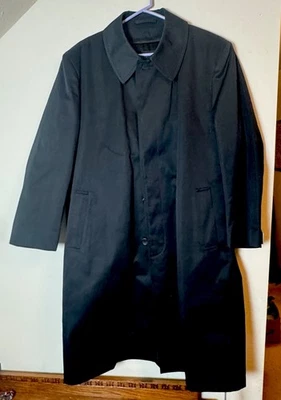 Charles Klein черный Тренч мужской 42 короткие пуговицы спереди дождевик - Изображение 1 из 4